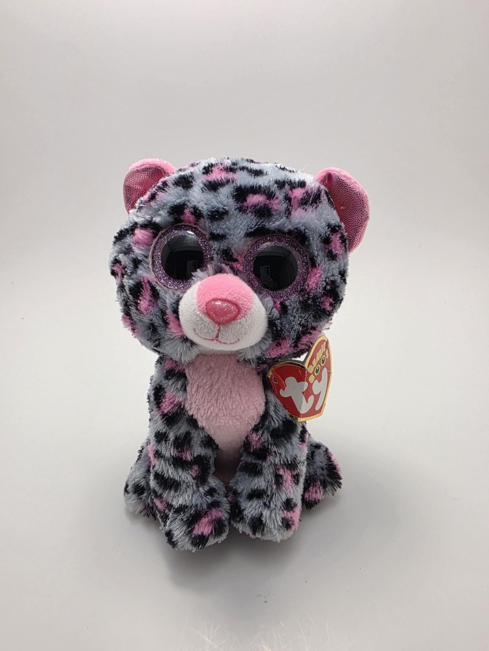 Ty Beanie Boo “Tasha” the Purple and Grey Leopard (6 inch) Non Mint Tag